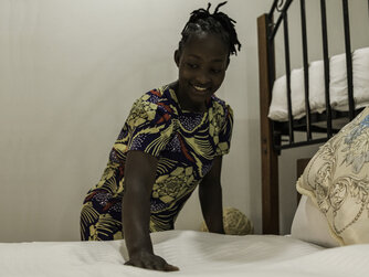 Esther, housekeeping and laundry assistant at Everything Altitude